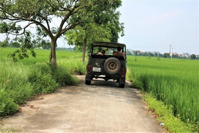 From village paths to rice paddies, explore Vietnam’s natural beauty and cultural roots in an open-air Jeep.