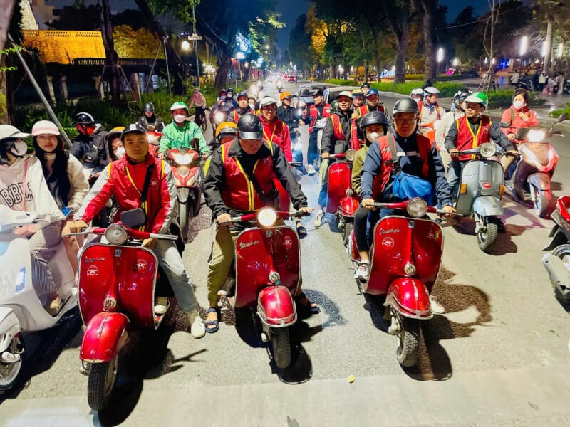 Hanoi Food Tours:  Hanoi Vintage Vespa Food Tours