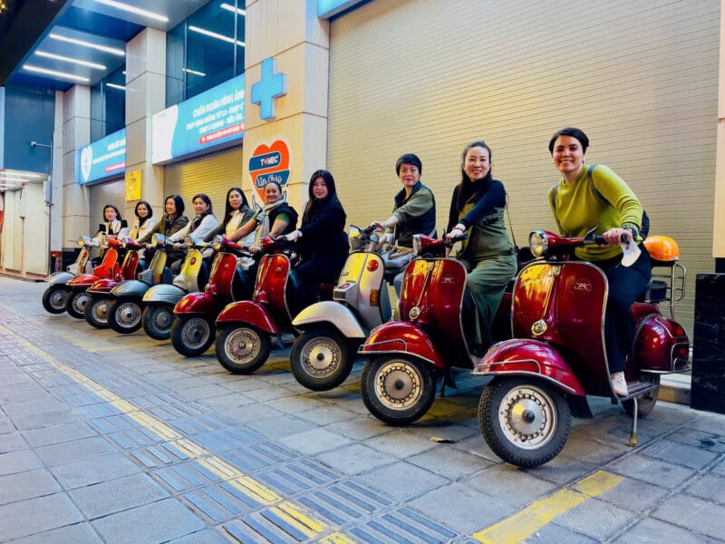 Hanoi Food Tours:  Hanoi Vintage Vespa Food Tours