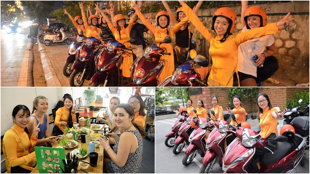 Hanoi Food Tours Led By Women: Hanoi By Night Foodie Scooter Tour Hanoi Food Tours Led By Women: Hanoi By Night Foodie Scooter Tour